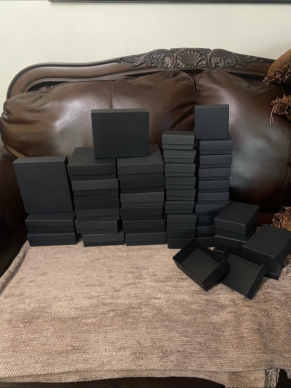 Black Jewelry Gift Box Set - Multi-Size Presentation Boxes